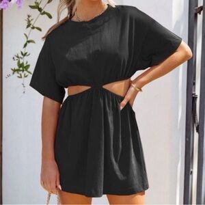 Free People Dandelion Mini Dress Black